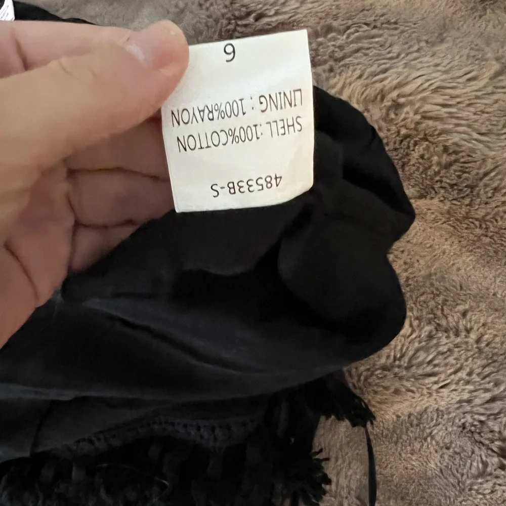 Showpo Black Tassel Skirt Fringe Mini Trim Skirt. Size 2